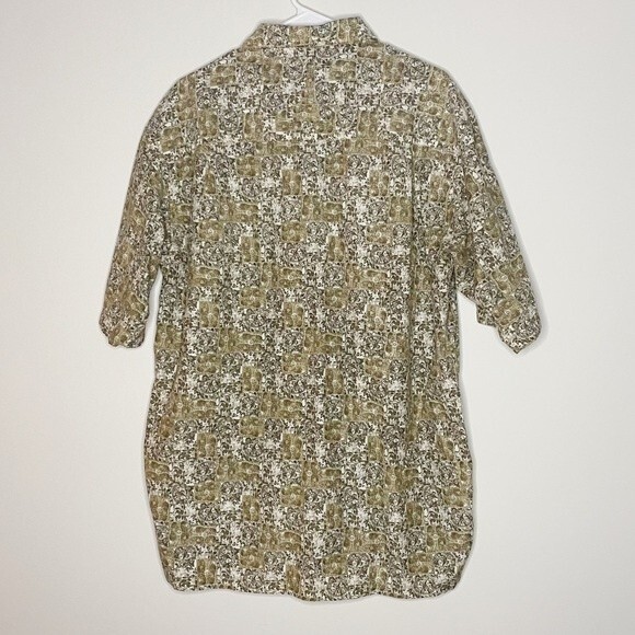 Columbia Mens Green Hawaiian Marlin Fish Button Up Camp Shirt Size Large - Picture 3 of 9